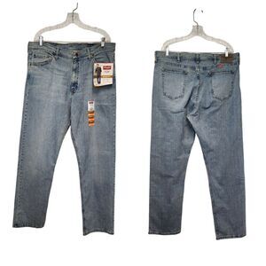 WRANGLER FIVE STAR PREMIUM DENIM RELAXED FIT JEAN IN STONE BLEACH 38x34